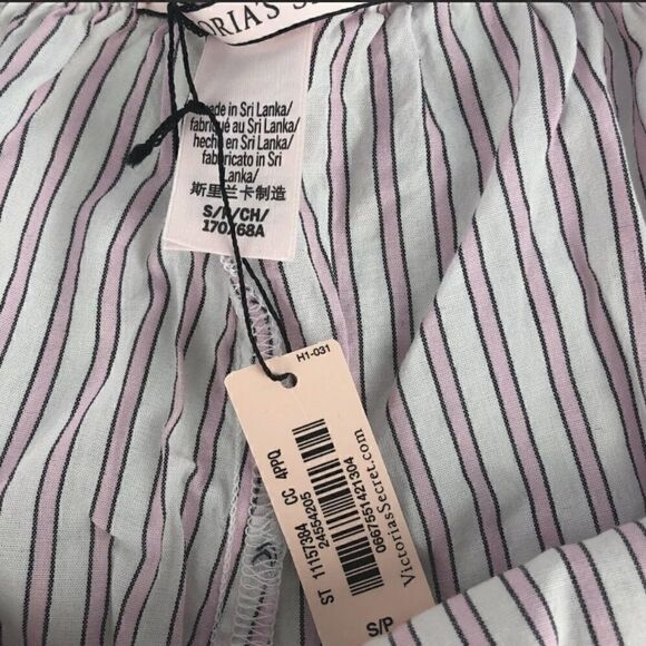 Victoria's Secret Lavender Stripes Lace Frilly Panties Sleep  Hipster - Picture 3 of 5